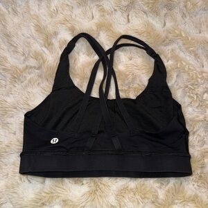 Black lulu sports bra